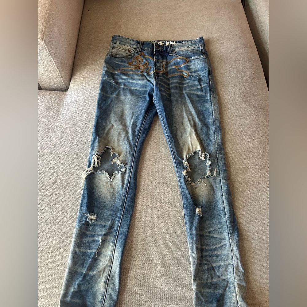 Billionaire Boys Club distressed denim